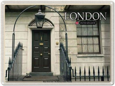 Blechschild 30x40 cm - London The Sherlock Holmes Museum