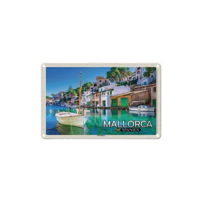 Blechschild 18x12 cm - Mallorca Spanien Cala Figuera Ort Bucht