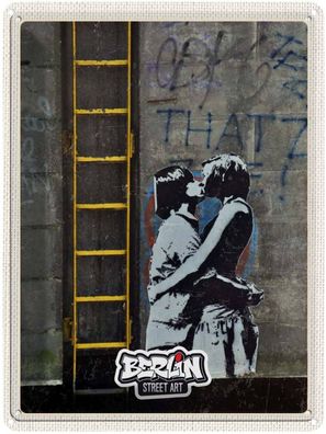 Blechschild 30x40 cm - Berlin Kunst Graffiti Street Art