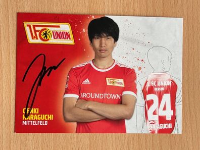 Genki Haraguchi 1. FC Union Berlin Autogrammkarte original signiert #S10443