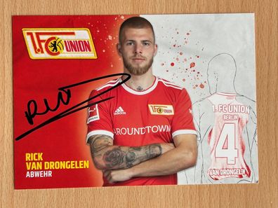Rick van Drongelen 1. FC Union Berlin Autogrammkarte original signiert #S10441