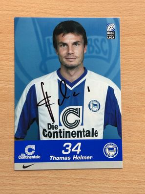 Thomas Helmer Hertha BSC Berlin Autogrammkarte original signiert #S10467