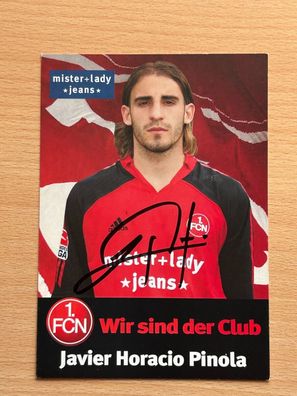 Javier Horacio Pinola 1. FC Nürnberg Autogrammkarte original signiert #S10474