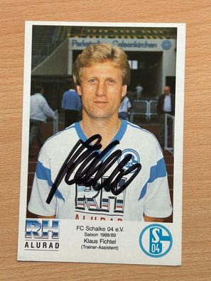 Klaus Fichtel FC Schalke 04 Autogrammkarte original signiert #S10494
