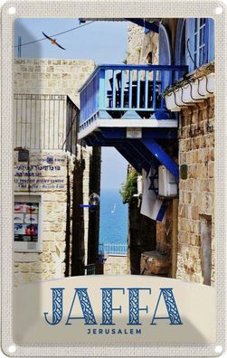 Blechschild 20x30 cm - Jaffa Jerusalem Israel Stadt Meer