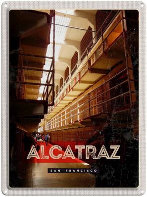 Blechschild 30x40 cm - San Francisco Alcatraz Gefängnis