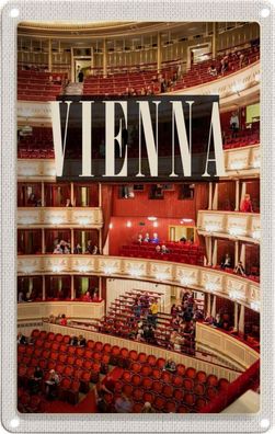 Blechschild 20x30 cm - Wien Österreich Opera Theater