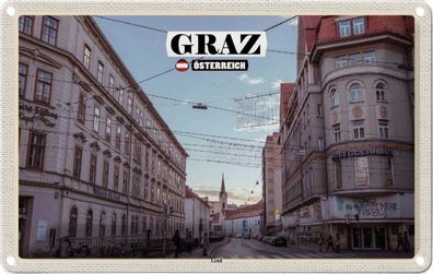 Blechschild 20x30 cm - Graz Österreich Lend Stadt