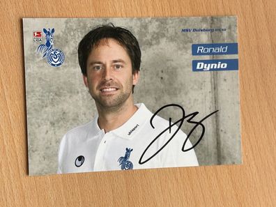 Ronald Dynio MSV Duisburg Autogrammkarte original signiert #S10742