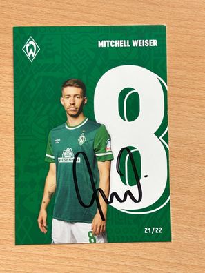 Mitchell Weiser SV Werder Bremen Autogrammkarte original signiert #S10444