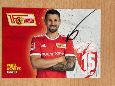 Pawel Wszolek 1. FC Union Berlin Autogrammkarte original signiert #S10438