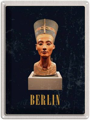 Blechschild 30x40 cm - Berlin DE Museum Nefertiti Bust