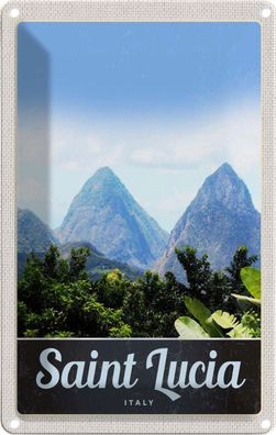 Blechschild 20x30 cm - Saint Lucia Italien Gebirge Natur