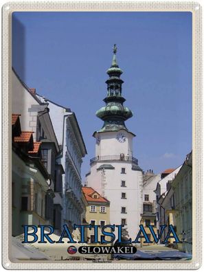 Blechschild 30x40 cm - Bratislava Slowakei Michaelertor