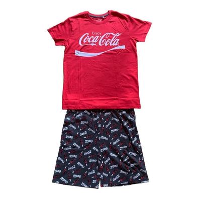 Kurzer Schlafanzug für Mädchen | Coca Cola Motiv | Größen 134-164
