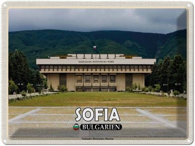 Blechschild 30x40 cm - Sofia Bulgarien Historisches Museum
