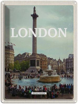 Blechschild 30x40 cm - London England Mittelalter Bild