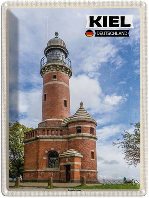 Blechschild 30x40 cm - Kiel Leuchtturm
