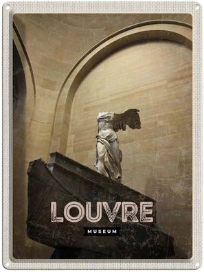 Blechschild 30x40 cm - Retro Louvre Museum Paris Palast