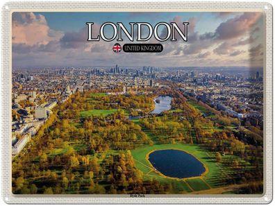 Blechschild 30x40 cm - London England Hyde Park