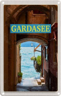 Blechschild 20x30 cm - Gardasee Italien See Sommer