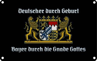 vianmo Blechschild 20x30 cm gewölbt Deutschland Deutscher durch Geburt Bayer