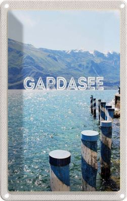 Blechschild 20x30 cm - Gardasee Italien See Gebirge