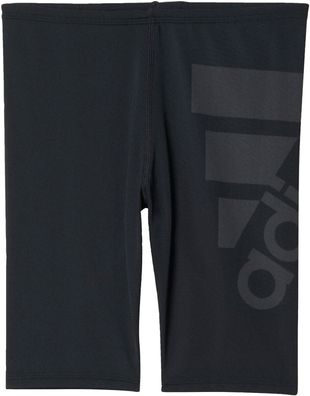 Adidas Jungenbadehose Gr. 116 schwarz mit Aufschrift halblang neu mit Etikett