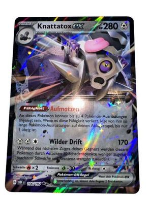 Pokémon Karte - Knattatox EX 156/197 - Obsidian Flammen - Full Art - Deutsch