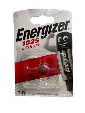 1 x Energizer CR 1025 Lithium Batterie Knopfzelle DL1025 3V 30mAh Auto LED