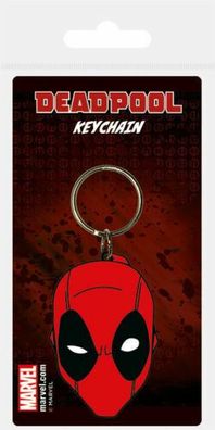 Deadpool Marvel Comics Gummi Schlüsselanhänger Ryan Reynolds Face Keychain
