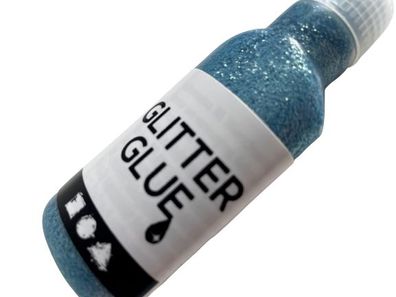 Glitter Glue hellblau 25ml Bastelkleber Bastelleim Kleber Basteln