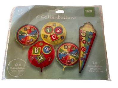 Schulanfang 5 Ballons & Geschenktasche NEU OVP