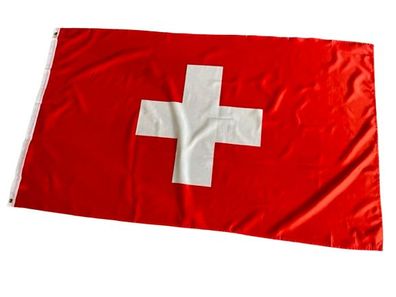Fahne Flagge Schweiz 90x150 cm Neu mit Ösen und Schlaufe für Fahnenstock