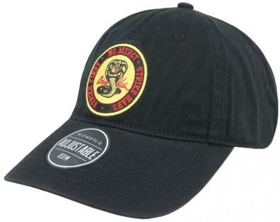 Offizielle Cobra Kai No Mercy Schwarze Dad Baseball Cap - Imported Bioworld USA