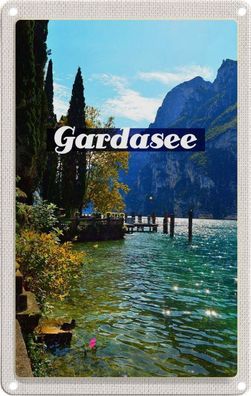 Blechschild 20x30 cm - Gardasee Italien Natur Sonne