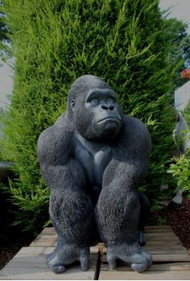 Affe Gorilla Jungel Afrika Deko Figur lebensecht Aufstellfigur Dekoration Deko groß