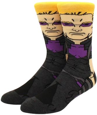 Hawkeye Motivsocken - Marvel Comics 3/4-Länge Socken mit Clint Barton 360° Motiv