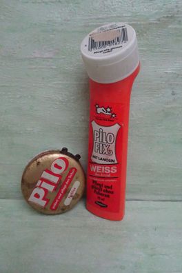 alt Thompson Pilo Fix Lanolin weiß 75ml & Pilo poliert pflegt den Schuh Dose ca 6,5cm