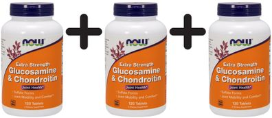 3 x Glucosamine & Chondroitin, Extra Strength - 120 tabs