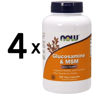 4 x Glucosamine & MSM - 180 vcaps