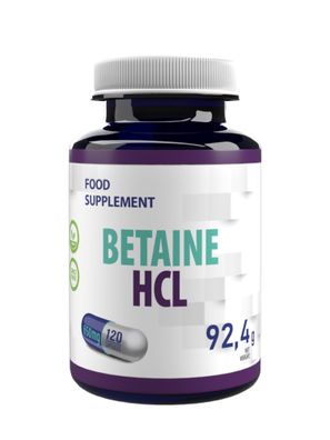 Betain HCL 650mg 120 Vegane Kapseln, Laborgeprüft, Hochdosiert