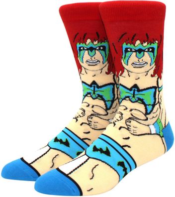 James Brian Hellwig „Warrior“ Sport Motivsocken - WWE Wrestling Socken in 3/4-Länge