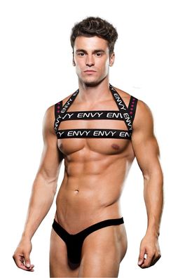 Envy Menswear - ENVY LOGO Harness BLACK WHITE - (L - Größe: Medium/ Large...