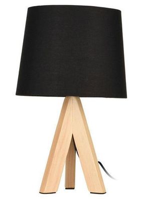 Stativ-Nachtlampe Holz Braun Schwarz 29 cm Nachtlampe Tischlampe Dekolampe Dekoration