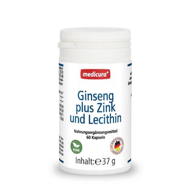 Ginseng + Zink + Lecithin - 60 Kapseln