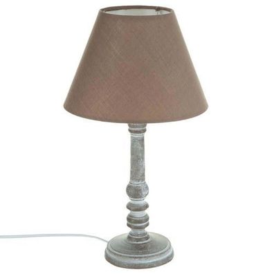 Nachttischlampe Tischlampe Beleuchtung 36 cm Holz Schreibtischlampe Beleuchtung Deko