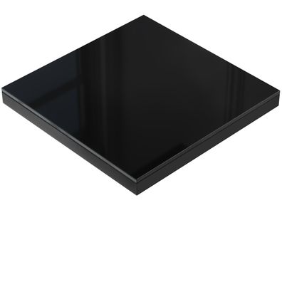 Aleesha | Glas | Tisch Platte | 80x80cm | Schwarz | Quadratisch | Scheibe Bistro Gas