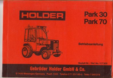 Holder Betriebsanleitung Park 30 und Park 70