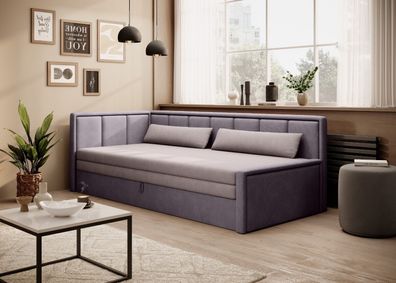 Schlafsofa Fulgeo Sofa Couch mit Bettkasten und Schlaffunktion neu